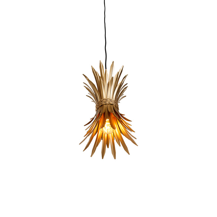 QAZQA Art Deco hanglamp goud met zwart - Wesley