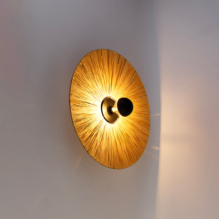 QAZQA Landelijke wandlamp zwart met touw 60 cm - Leia