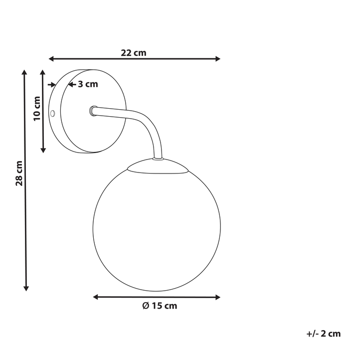 Beliani - BOOMI - Wandlamp - Blauw - Metaal