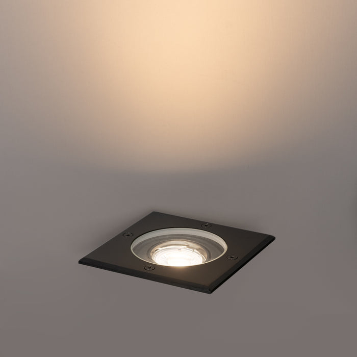 QAZQA Buiten grondspot zwart vierkant verstelbaar IP65 - Delux