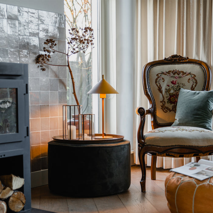 QAZQA Design tafellamp geel - Triangolo