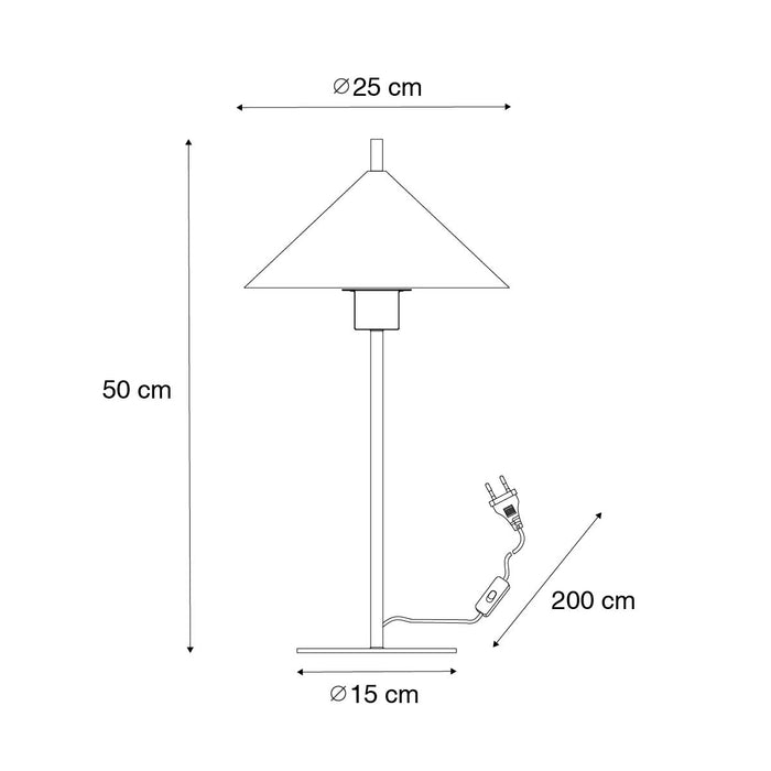 QAZQA Design tafellamp geel - Triangolo