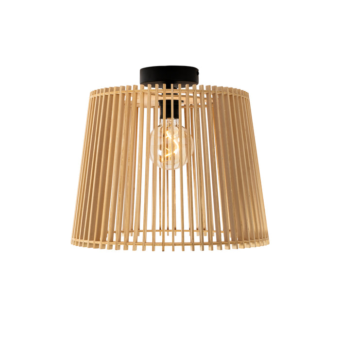 QAZQA Landelijke buiten plafondlamp hout IP44 - Jayla