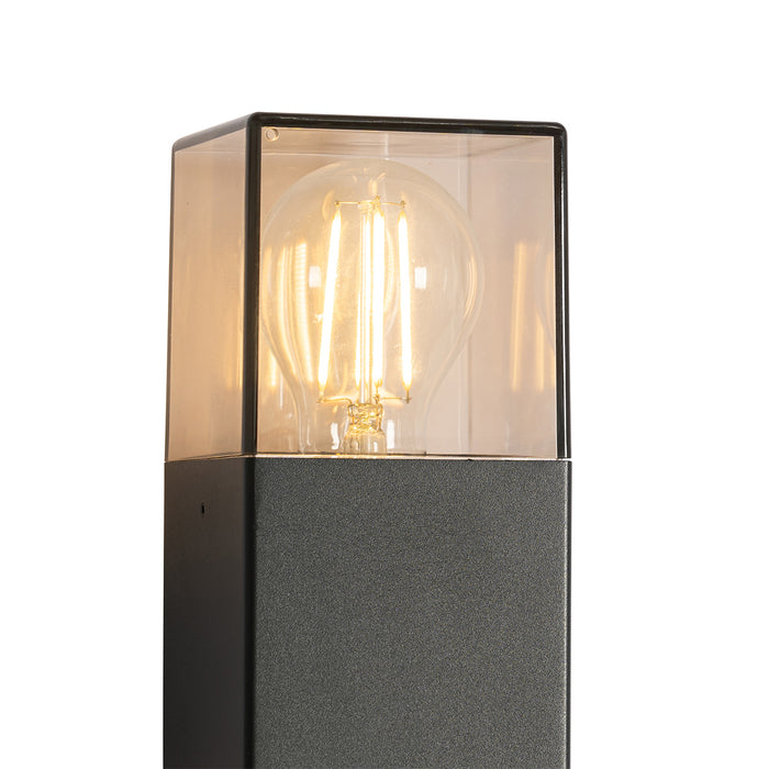 QAZQA Buiten wandlamp zwart met smoke kap 2-lichts IP44 - Denmark