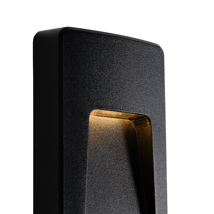 QAZQA Buiten wandlamp zwart rechthoekig incl. LED IP65 - Gem