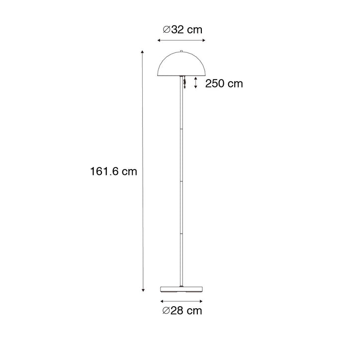 QAZQA Buiten vloerlamp mushroom zwart oplaadbaar 3-staps dimbaar -
