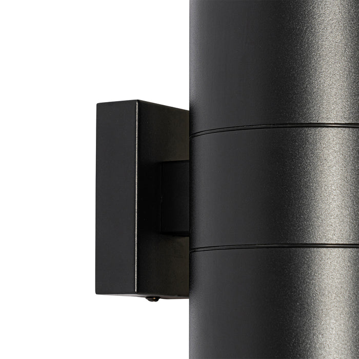 QAZQA Professional Buiten wandlamp zwart 2-lichts AR111 IP44 - Duo