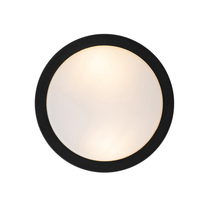 QAZQA Moderne plafondlamp zwart 23 cm IP44 - Flavi
