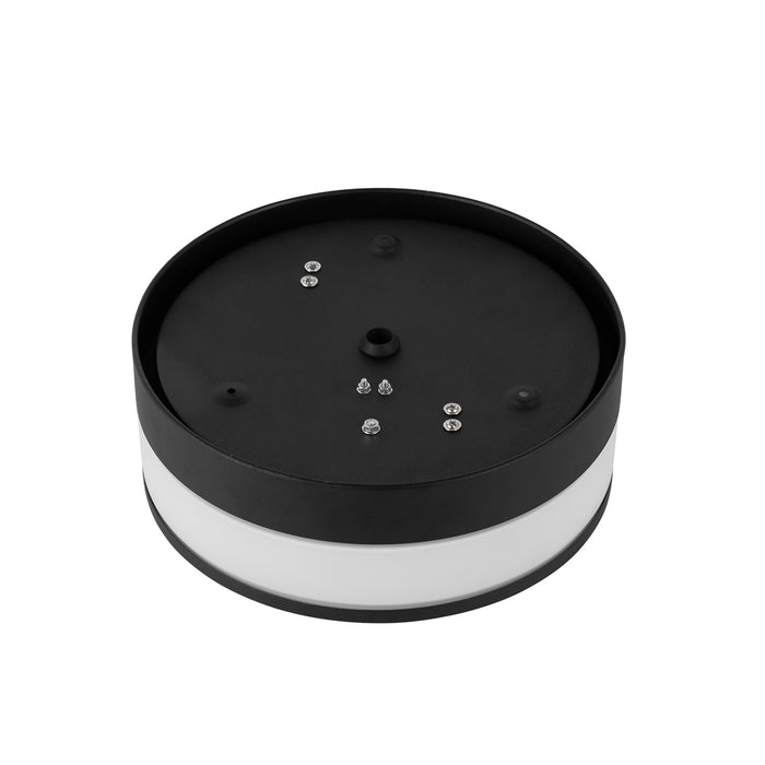 QAZQA Moderne plafondlamp zwart 23 cm IP44 - Flavi