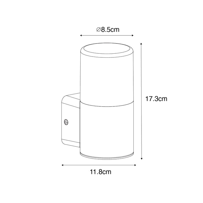 QAZQA Moderne buiten wandlamp zwart met smoke kap IP44 - Odense