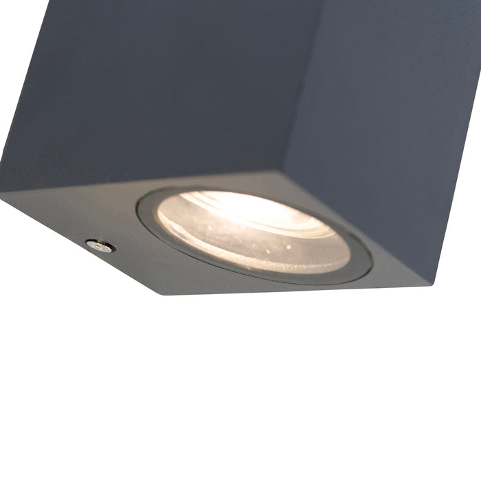 QAZQA Moderne wandlamp donkergrijs IP44 - Baleno