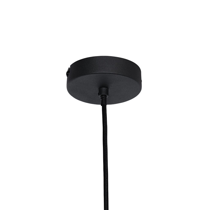 QAZQA Oosterse hanglamp zwart met naturel bamboe 62 cm - Pua