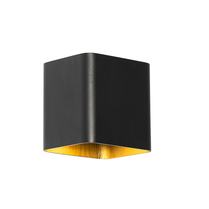 QAZQA Moderne wandlamp zwart incl. LED IP54 vierkant - Evi