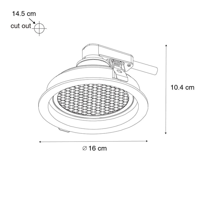 QAZQA Moderne inbouwspot goud verstelbaar - Coop 111 Honey