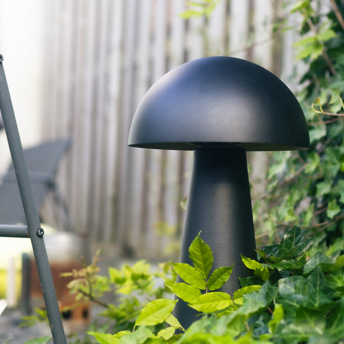 QAZQA Buiten vloerlamp zwart 50 cm - Mushroom