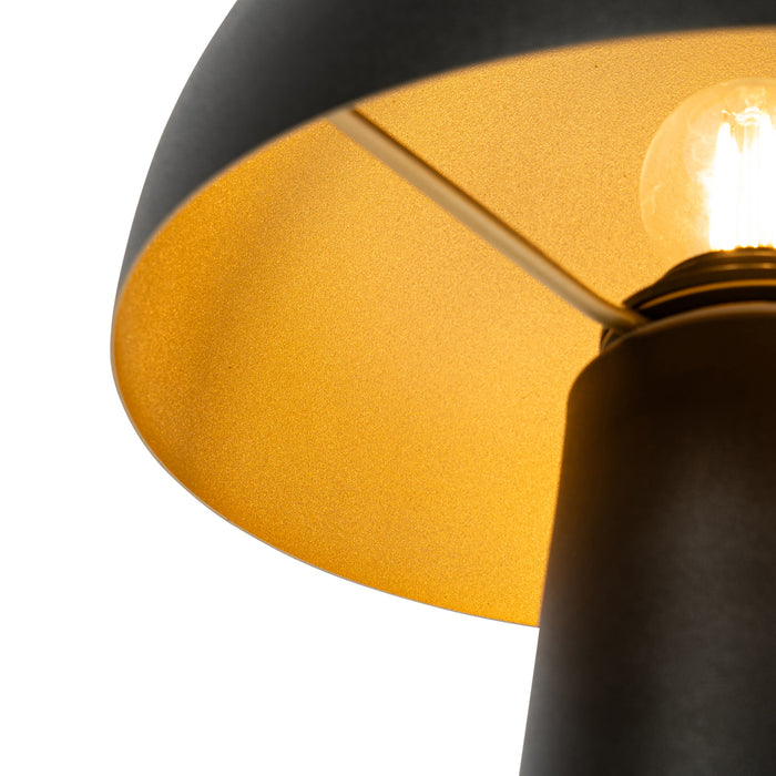 QAZQA Buiten vloerlamp zwart 50 cm - Mushroom