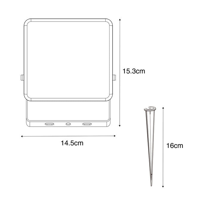 QAZQA Smart straler zwart 14,5 cm incl. LED IP65 met grondpin - Ruud