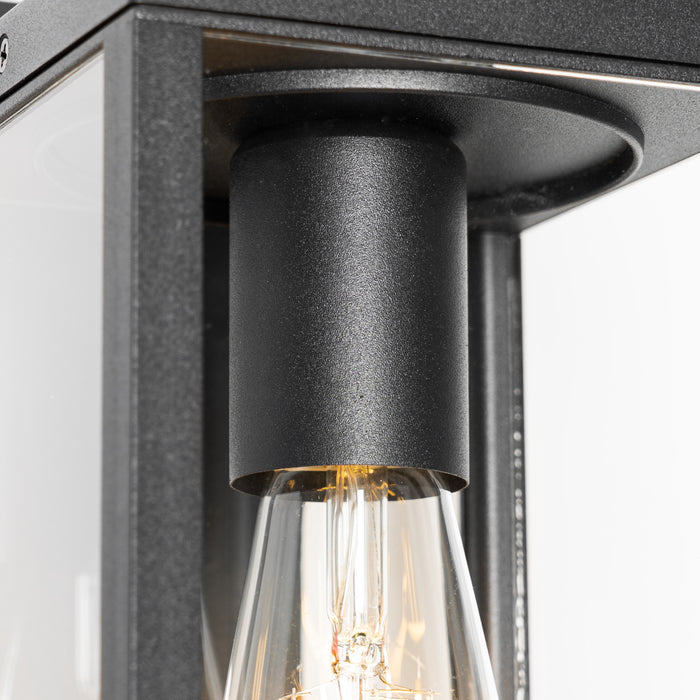 QAZQA Smart buiten wandlantaarn zwart IP44 incl. Wifi ST64- Charlois