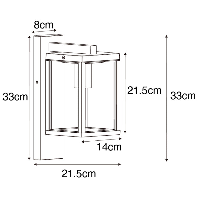 QAZQA Smart buiten wandlantaarn zwart IP44 incl. Wifi ST64- Charlois