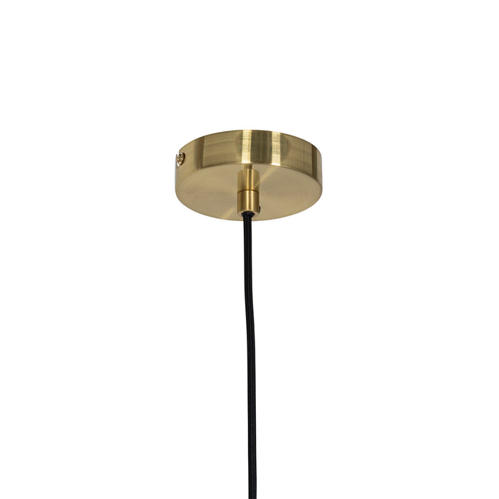 QAZQA Art Deco hanglamp goud met glas - Laura
