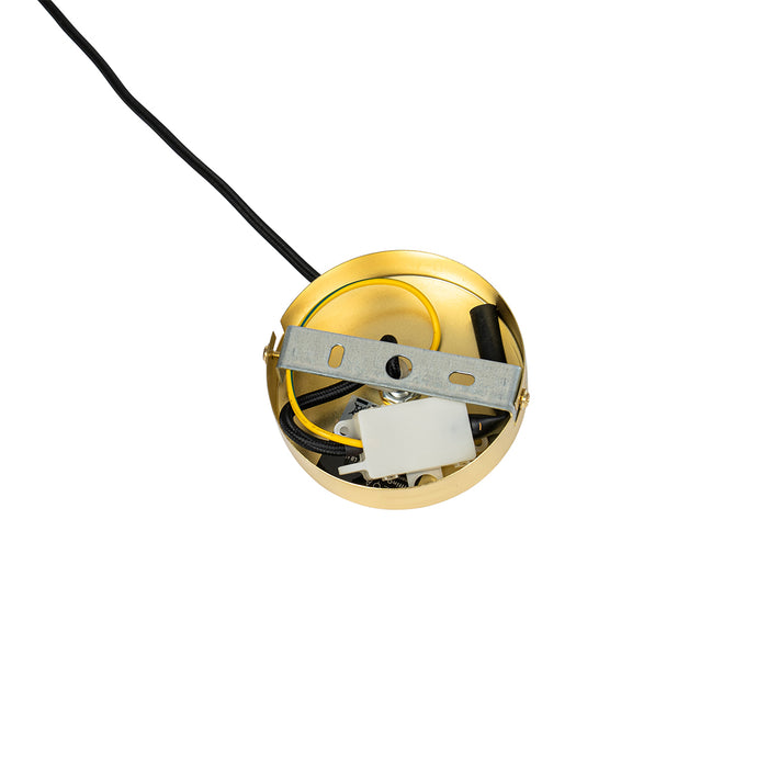 QAZQA Art Deco hanglamp goud met glas - Laura