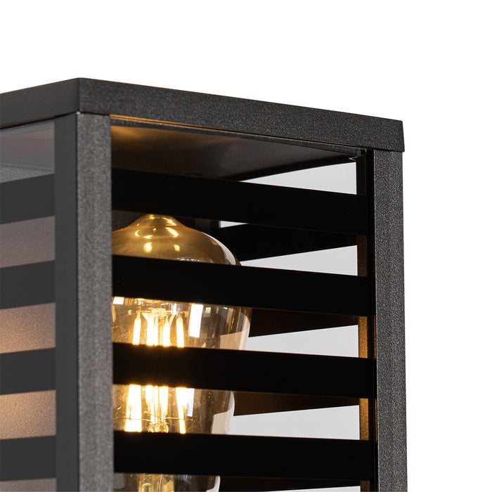 QAZQA Moderne buiten wandlamp zwart 26 cm IP44 - Reims