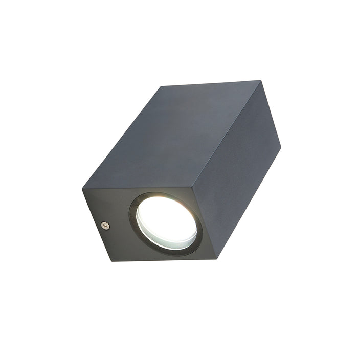 QAZQA Smart wandlamp donkergrijs IP44 incl. 2 Wifi GU10 - Baleno