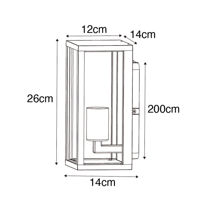 QAZQA Smart wandlamp roestbruin 26 cm IP44 incl. Wifi ST64 -