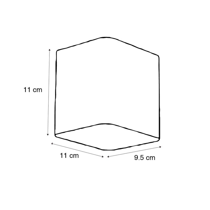 QAZQA Moderne wandlamp roestbruin incl. LED IP54 vierkant - Evi