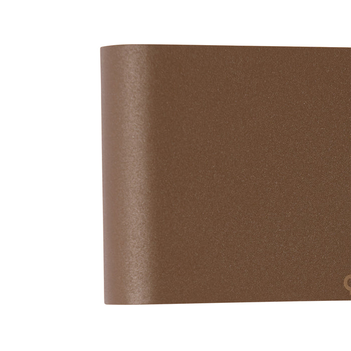 QAZQA Moderne buiten wandlamp roestbruin 17,5 cm incl. LED IP65 -