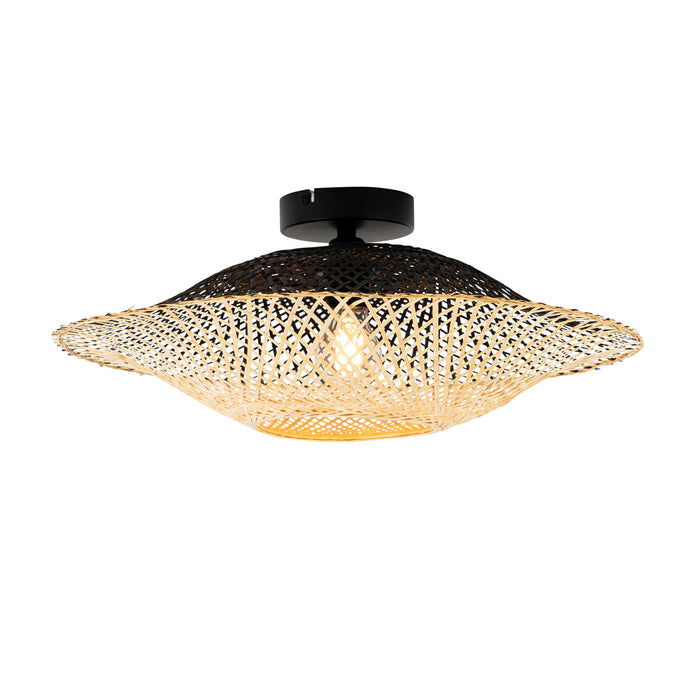 QAZQA Oosterse buiten plafondlamp bamboe 50 cm IP44 - Rina
