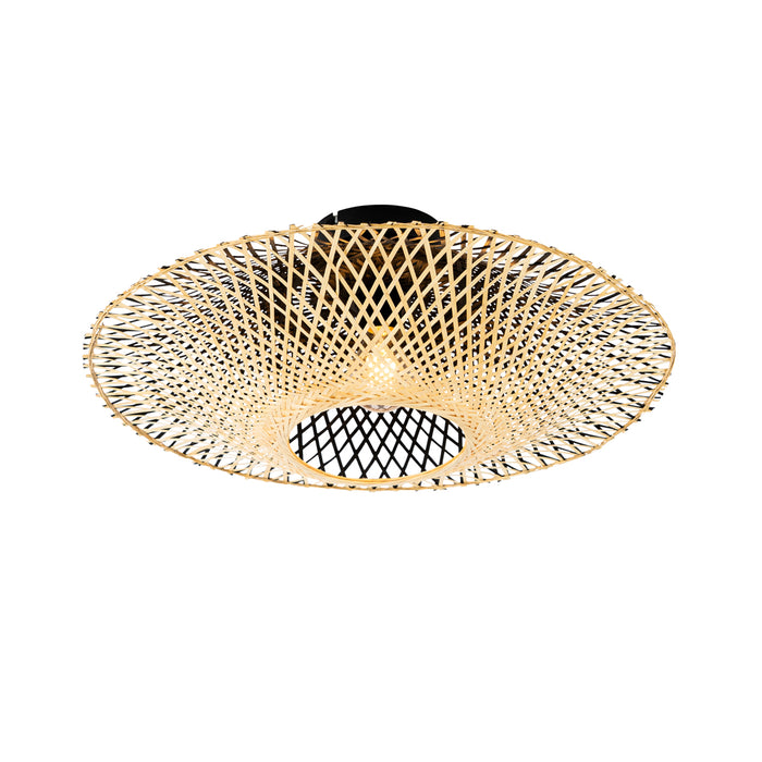 QAZQA Oosterse buiten plafondlamp bamboe 50 cm IP44 - Rina
