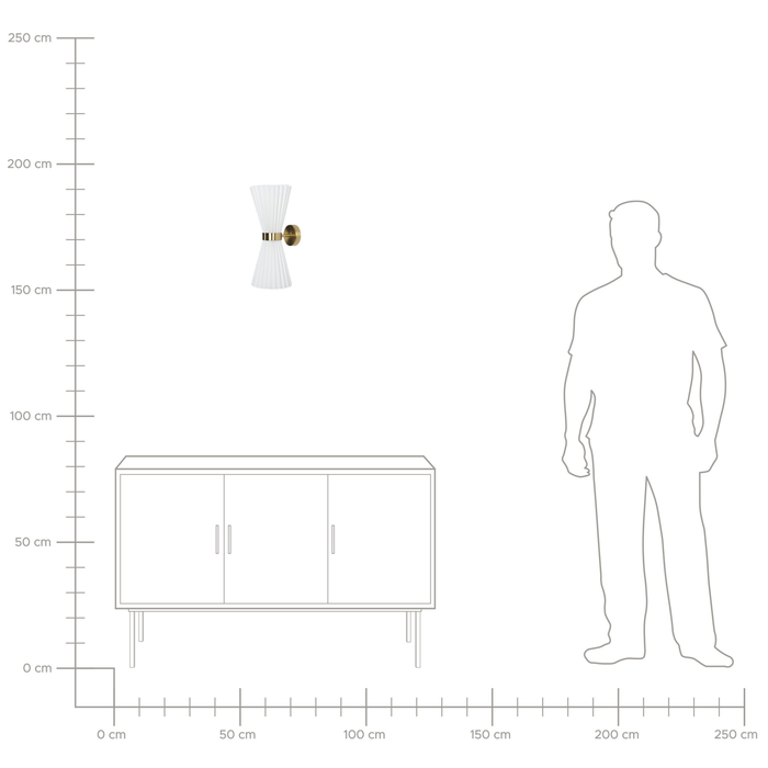 Beliani - TELANG - Wandlamp set van 2 - Wit - Metaal