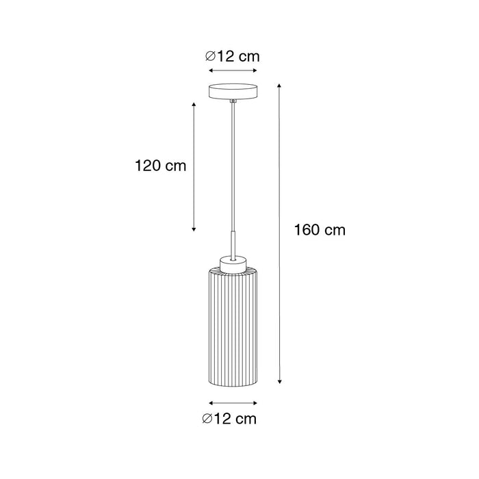 QAZQA Art Deco hanglamp zwart met smoke glas - Laura