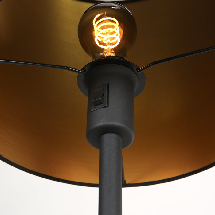 Steinhauer Vloerlamp Noor Zwart - Goud 1564ZW