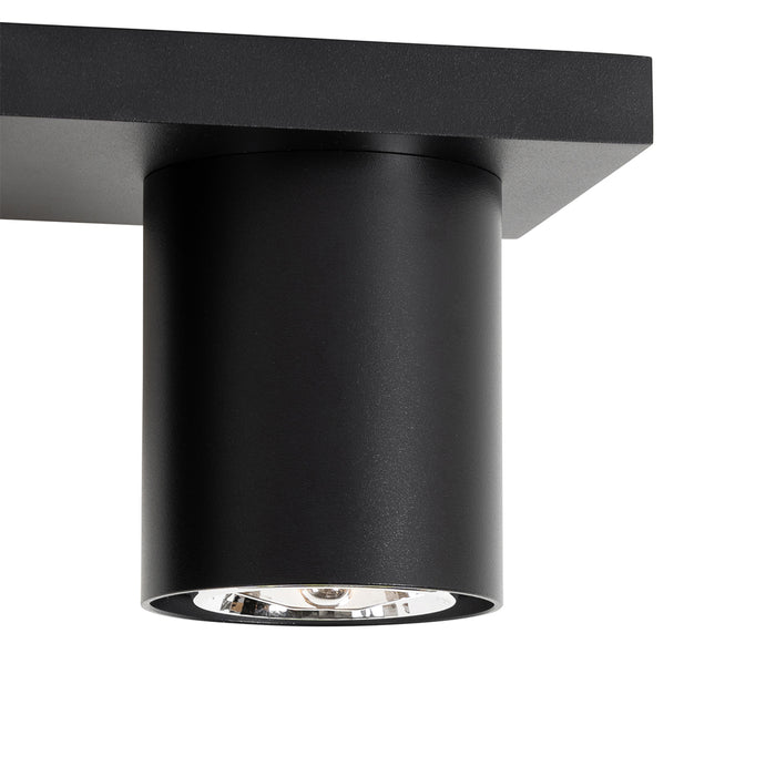 QAZQA Moderne plafondspot zwart 2-lichts - Tubo