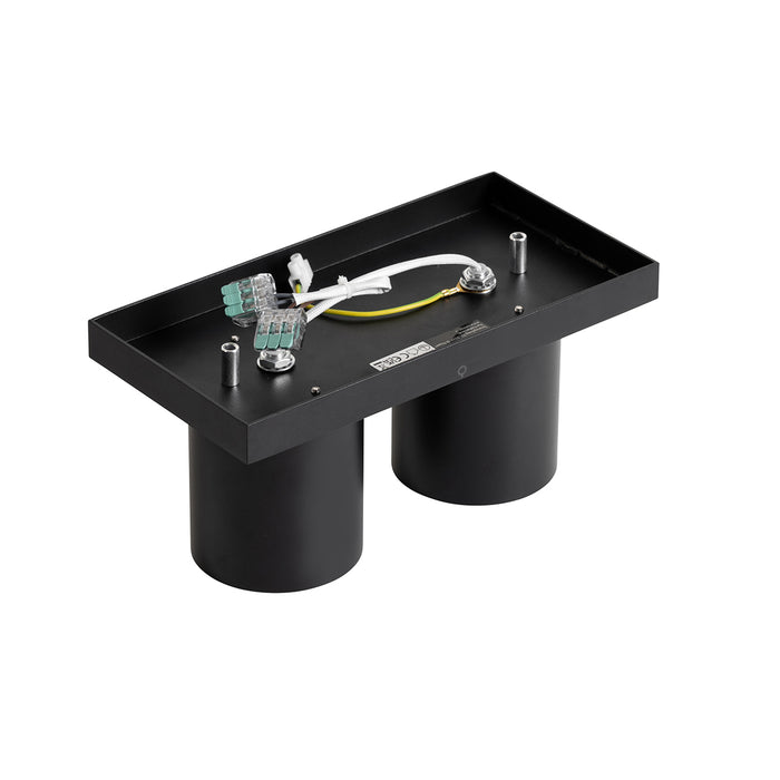 QAZQA Moderne plafondspot zwart 2-lichts - Tubo