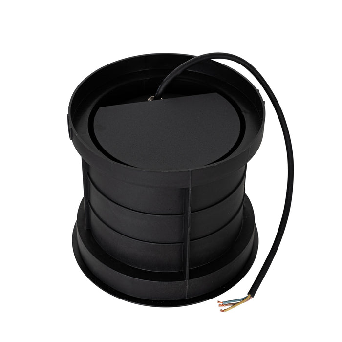 QAZQA Moderne grondspot zwart 3-lichts IP65 - Tribus