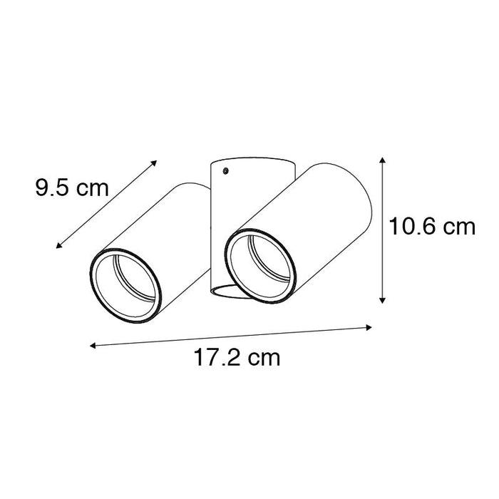 QAZQA Smart spot wit verstelbaar incl. 2 Wifi GU10 - Michael
