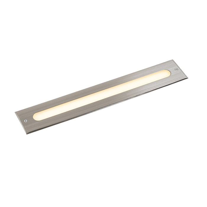 QAZQA Moderne grondspot staal 50 cm incl. LED IP65 - Eline