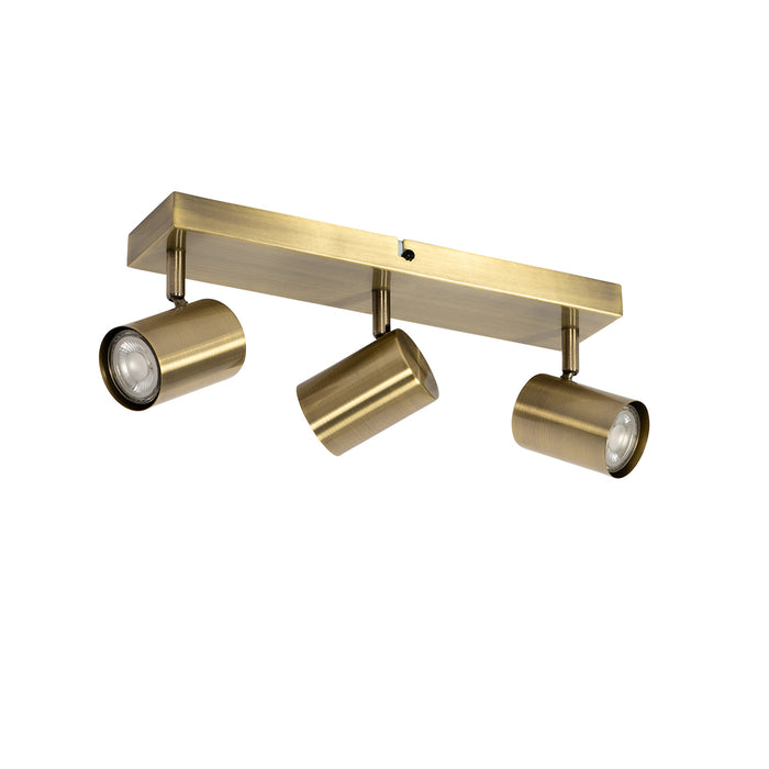 QAZQA Moderne plafondlamp brons 3-lichts verstelbaar rechthoekig -