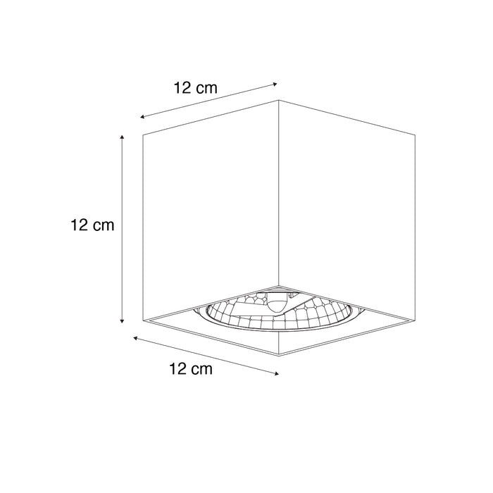 QAZQA Design spot donkerbrons vierkant draai en kantelbaar - Box