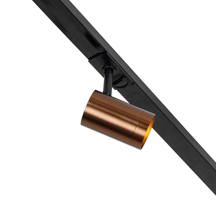 QAZQA Modern 1-fase railsysteem met 5 spots donkerbrons - Jeana