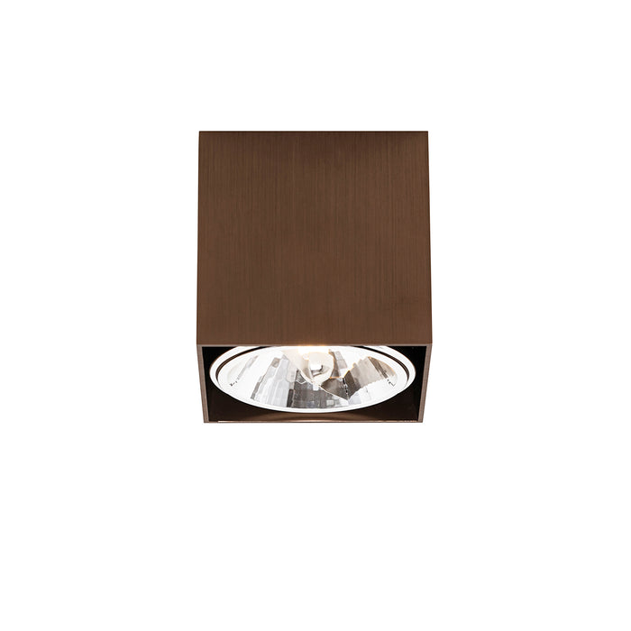 QAZQA Design spot donkerbrons vierkant draai en kantelbaar - Box