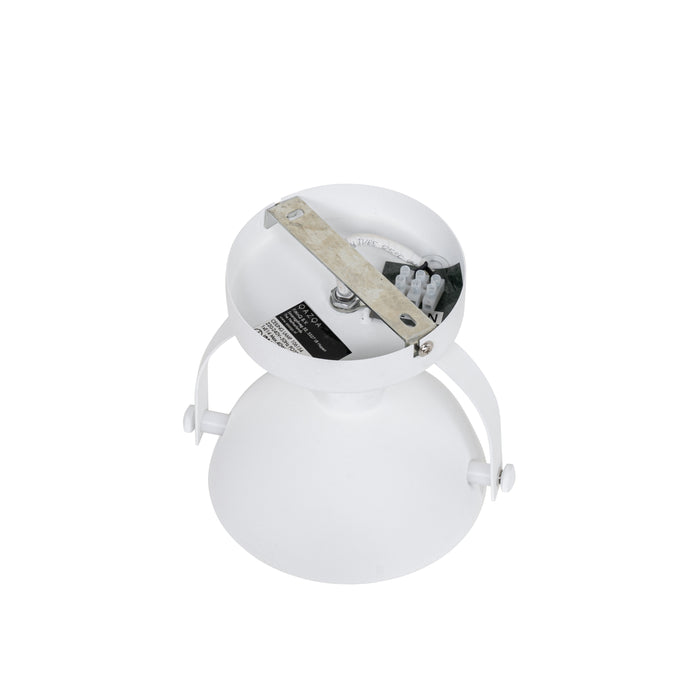 QAZQA Industriële plafondlamp wit met zilver 15 cm verstelbaar -