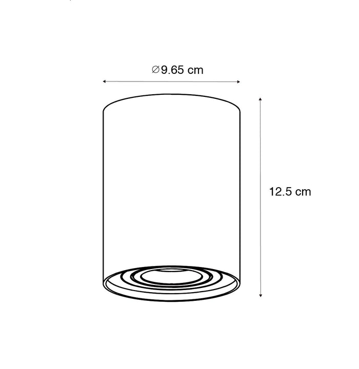 QAZQA Moderne plafondspot donkerbrons draai- en kantelbaar - Rondoo