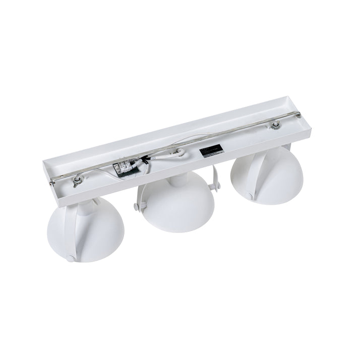 QAZQA Industriële plafondlamp wit met zilver 3-lichts verstelbaar -