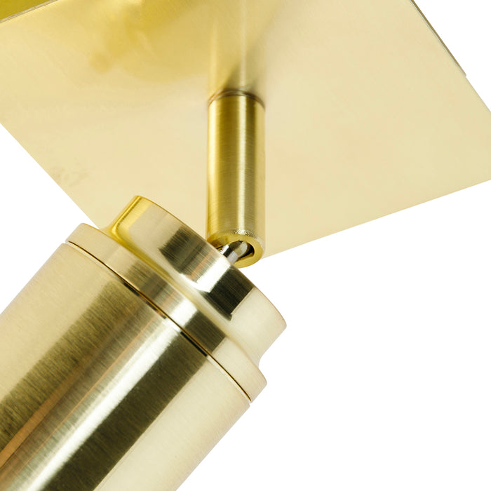 QAZQA Moderne badkamer spot messing vierkant IP44 - Ducha