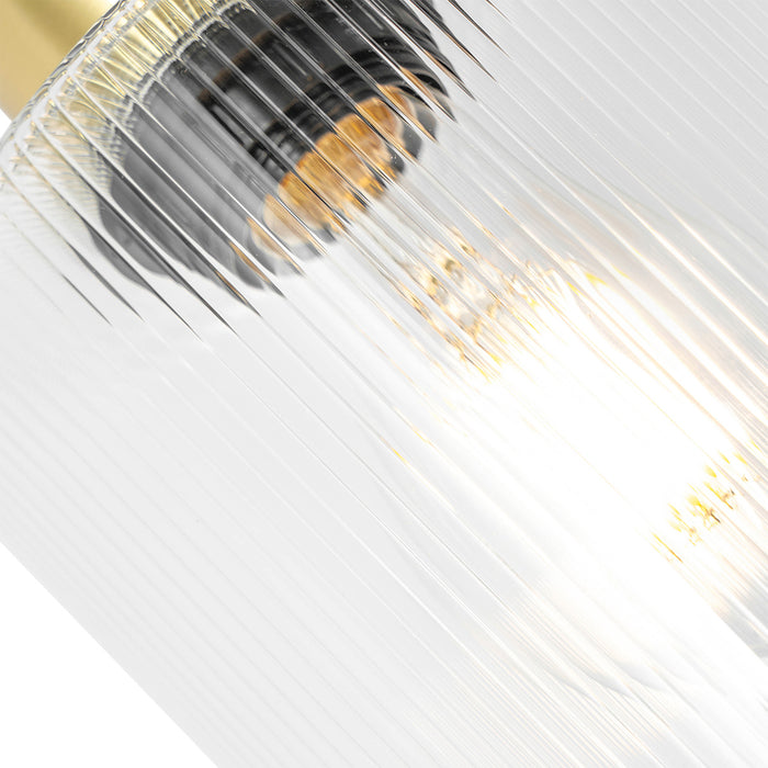 QAZQA Art Deco plafondspot goud met glas verstelbaar - Laura