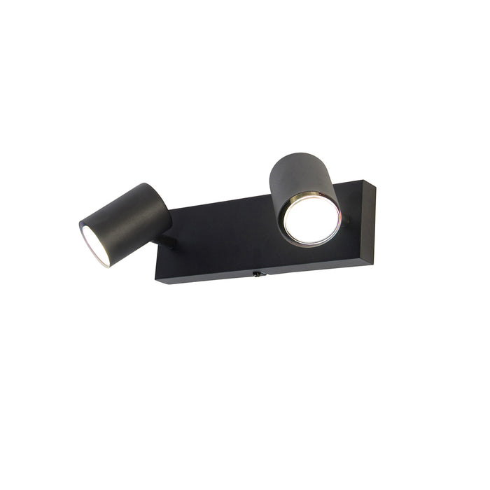 QAZQA Smart plafondlamp zwart rechthoekig incl. 2 Wifi GU10 - Jeana